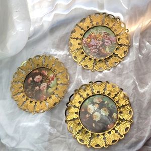 Brass Butterfly Frames & Flower Wall Hangings
